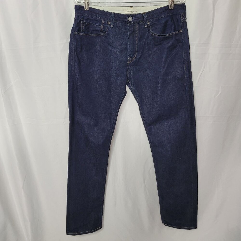 LEVI'S Made & Crafted Tack Slim Red Line Selvedge Big "E" Men's Jeans Size 33x32